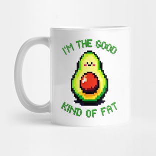 Pixelated Avocado: Retro 8-Bit Health Humor Mug